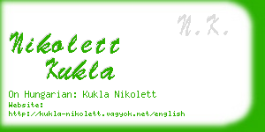 nikolett kukla business card